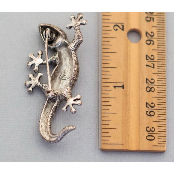 Dazzling silver and gold tone gecko vintage brooch made by Liz Claiborne (C6) - Picture 2 of 2